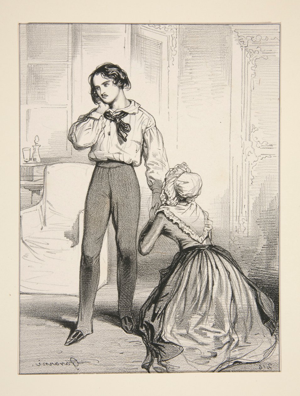 Pobre mãe. Ato IV / Adolphe Laferrière de Paul Gavarni