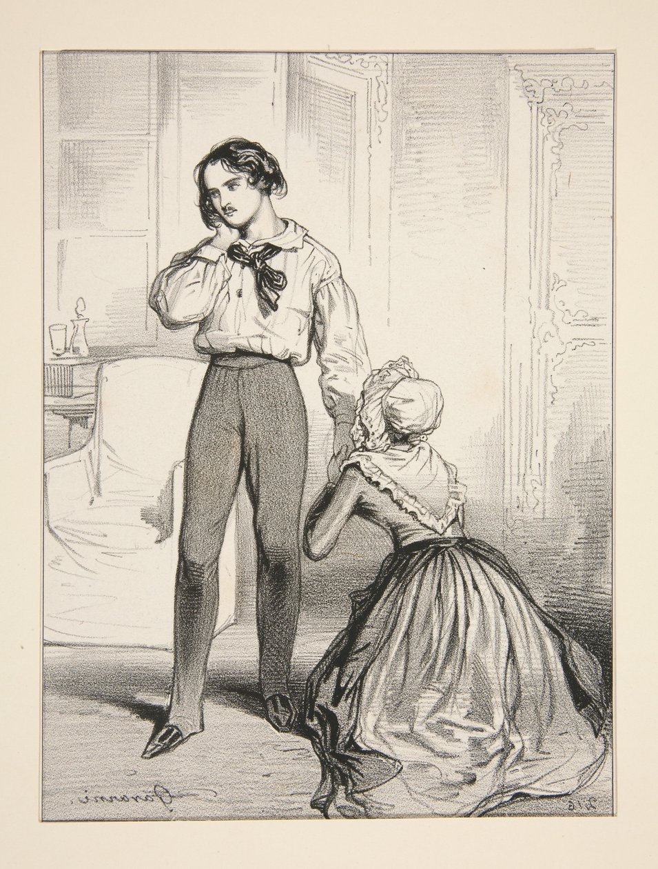Pobre mãe. Ato IV / Adolphe Laferriere de Paul Gavarni