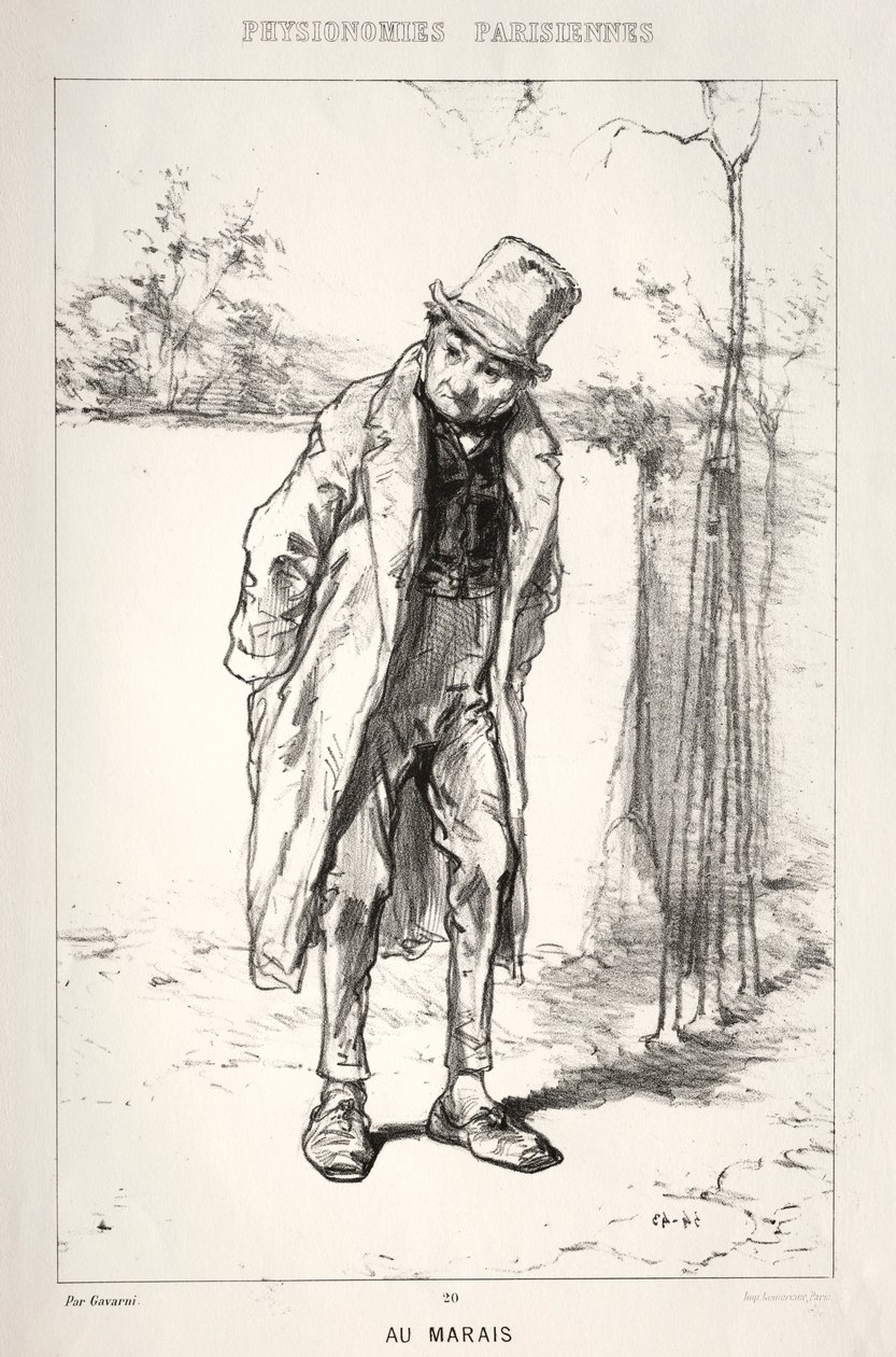 Physionomies Parisienne: No Marais, 1869. de Paul Gavarni