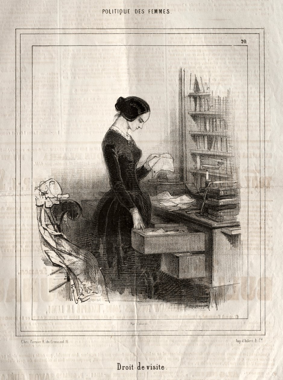 Política da Mulher: Direitos de Acesso, 1843. de Paul Gavarni