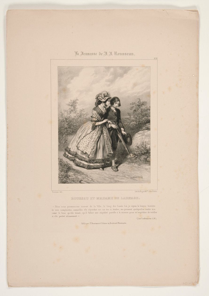 ROUSSEAU E MADAME DE LARNAGE. de Paul Gavarni