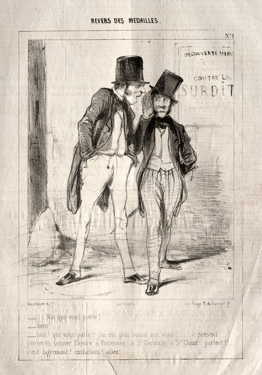 Reverso das Medalhas, 1842. de Paul Gavarni