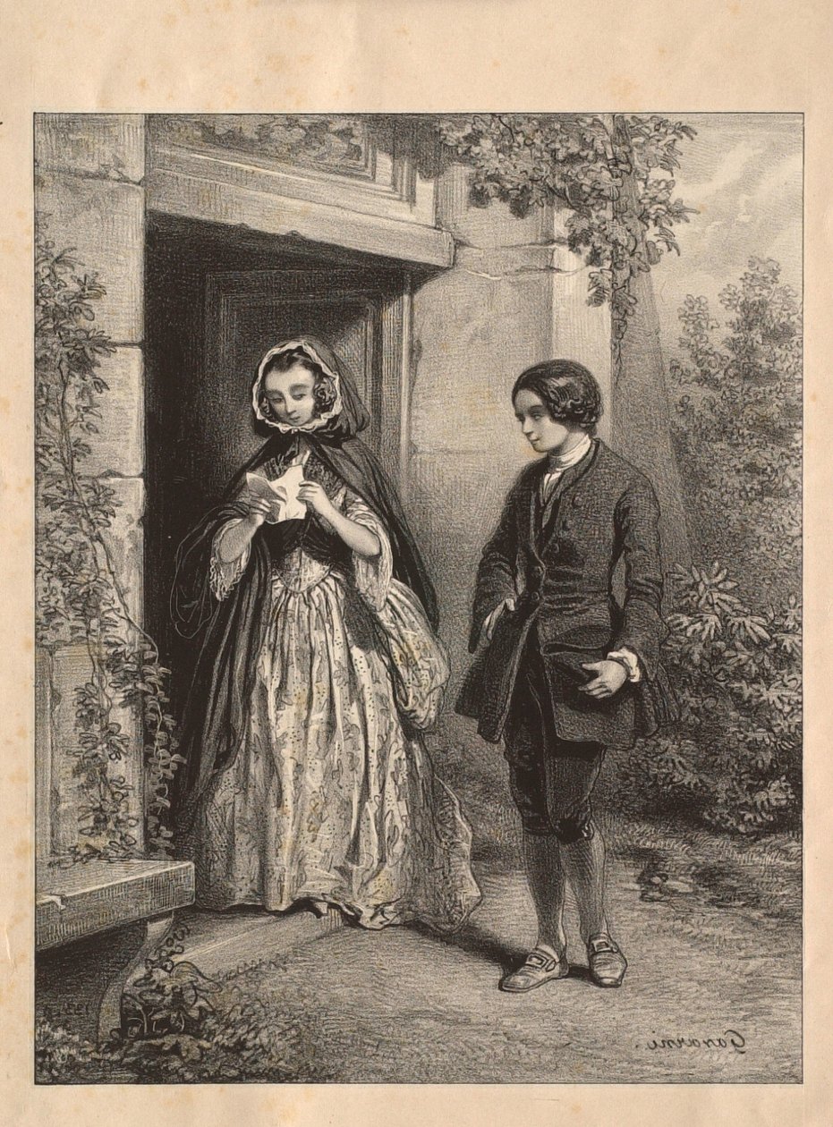 Rousseau e Madame de Warens de Paul Gavarni