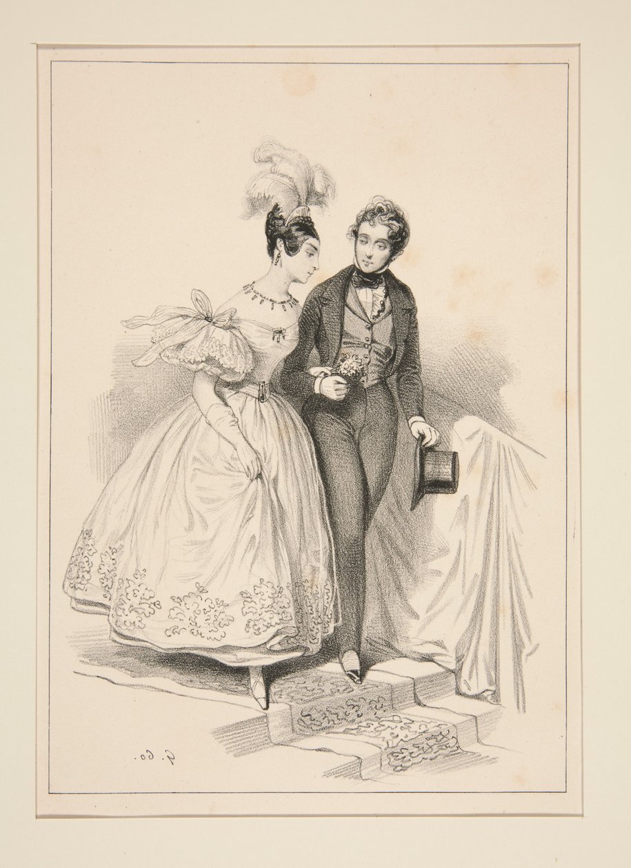 LEMBRANÇA DO BAILE DA ÓPERA, em benefício dos operários de Lyon, 6 de maio de 1837. de Paul Gavarni