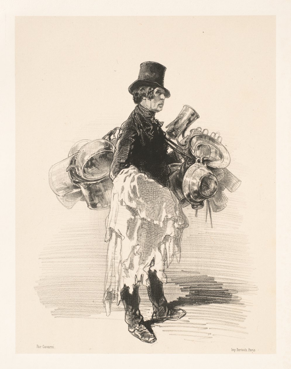 Vendedor de caçarolas (Marchand de casseroles) de Paul Gavarni