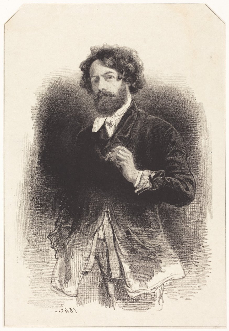 Autorretrato com um cigarro de Paul Gavarni