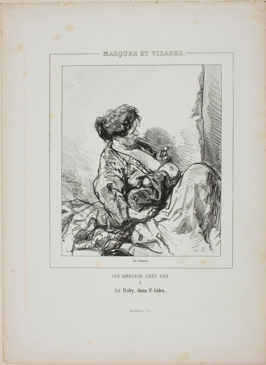 «The Baby in Saint-Giles», de «Masques et Visages» de Paul Gavarni