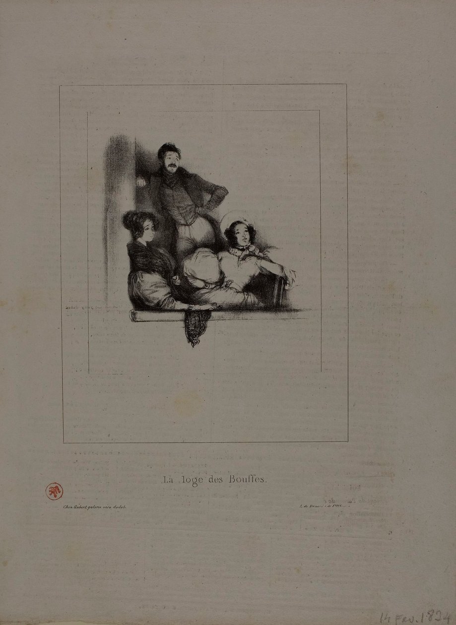A caixa de teatro da banda desenhada de Paul Gavarni