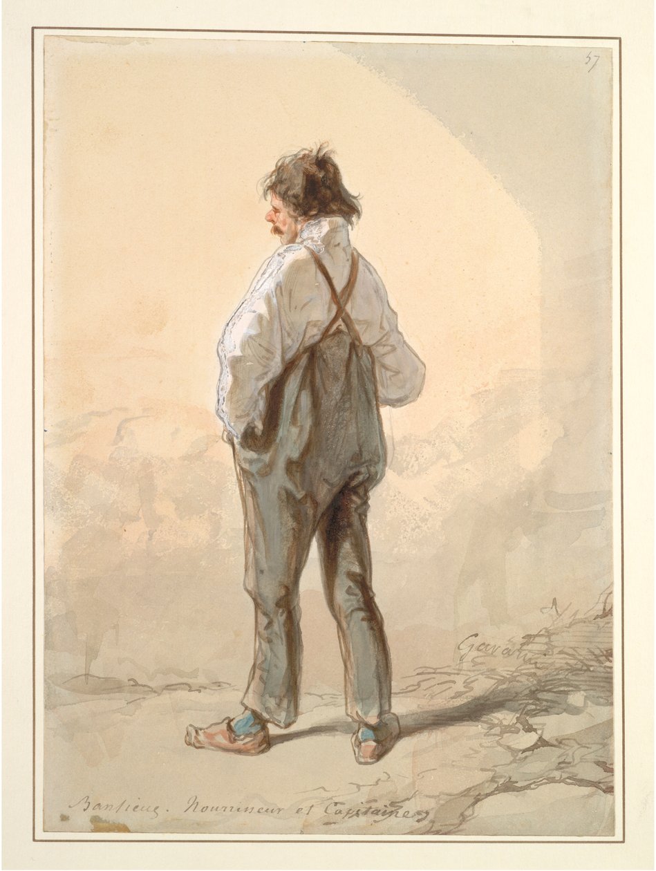 Os subúrbios: Stock Raiser e Captain, provavelmente 1859-1860. de Paul Gavarni