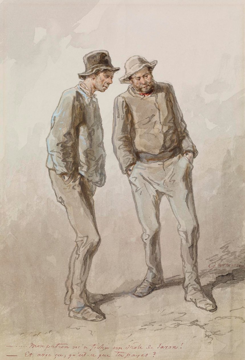 Dois camponeses de Paul Gavarni