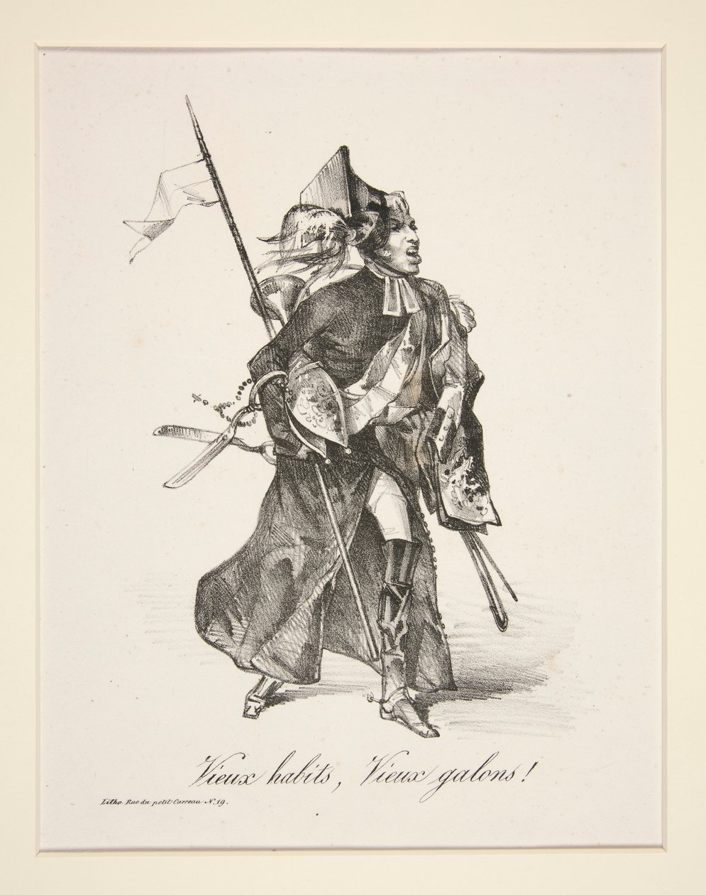 Roupas velhas, listras velhas! (Uniformes antigos, listras antigas!) de Paul Gavarni