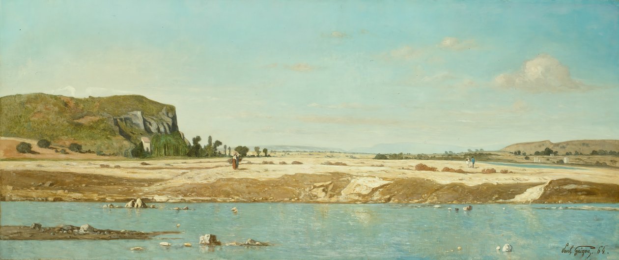 As margens do rio Durance em Saint Paul, 1864. de Paul Guigou