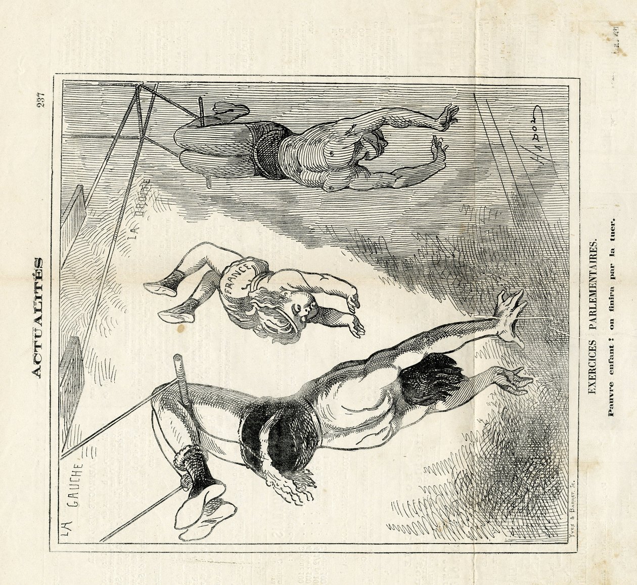 Ilustração de Hadol (1835-1875) em Le Charivari de Paul Hadol