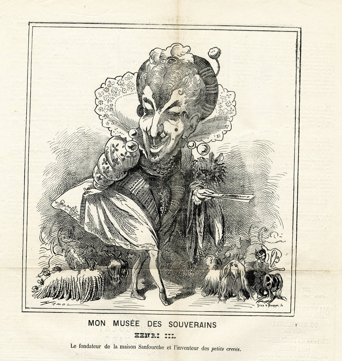 Ilustração de Hadol (1835-1875) em Le Charivari de Paul Hadol