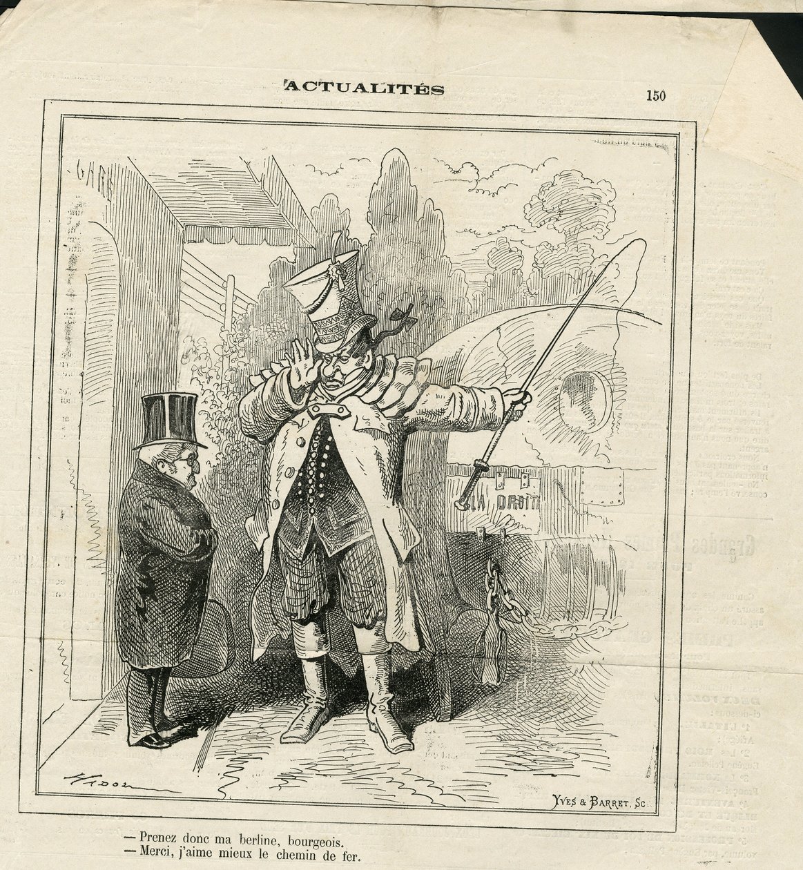 Ilustração de Hadol (1835-1875) em Le Charivari de Paul Hadol