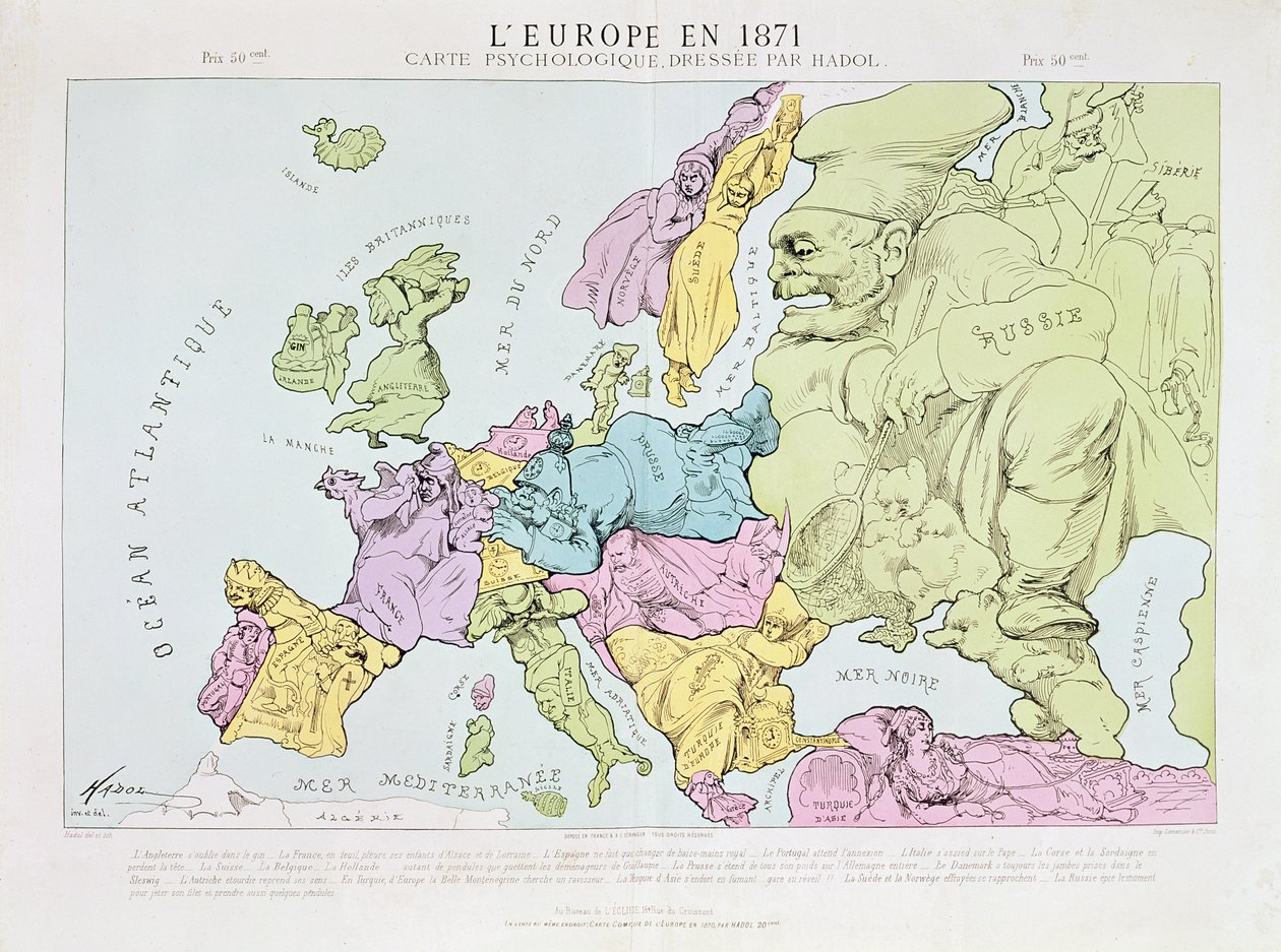 Europa em 1871, 1871 de Paul Hadol