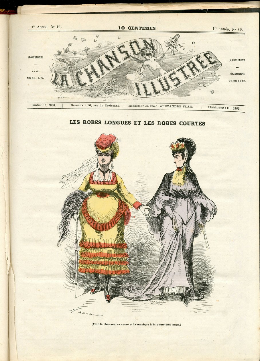 Ilustração de La Chanson (revista), número 19 de Paul Hadol