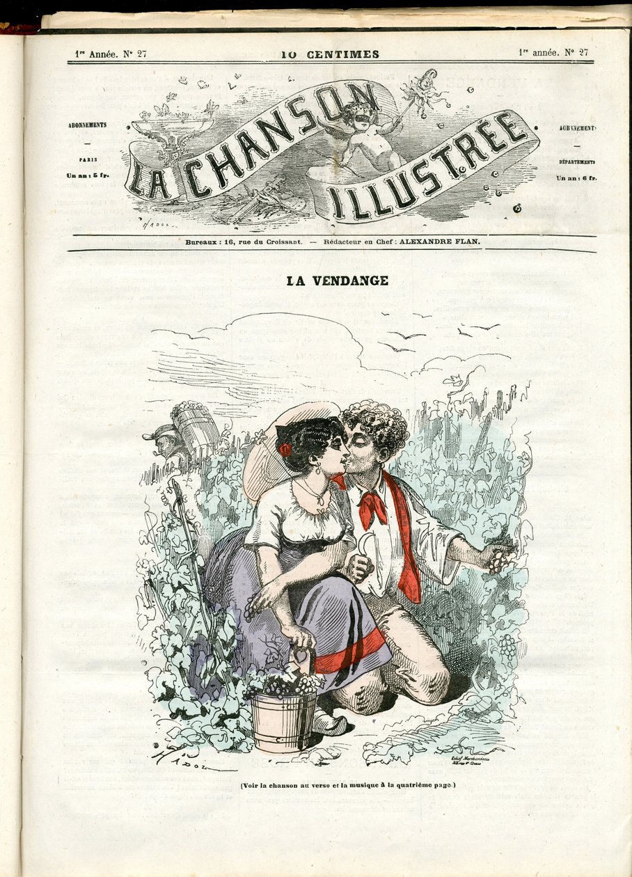 Ilustração de La Chanson (revista), número 27 de Paul Hadol