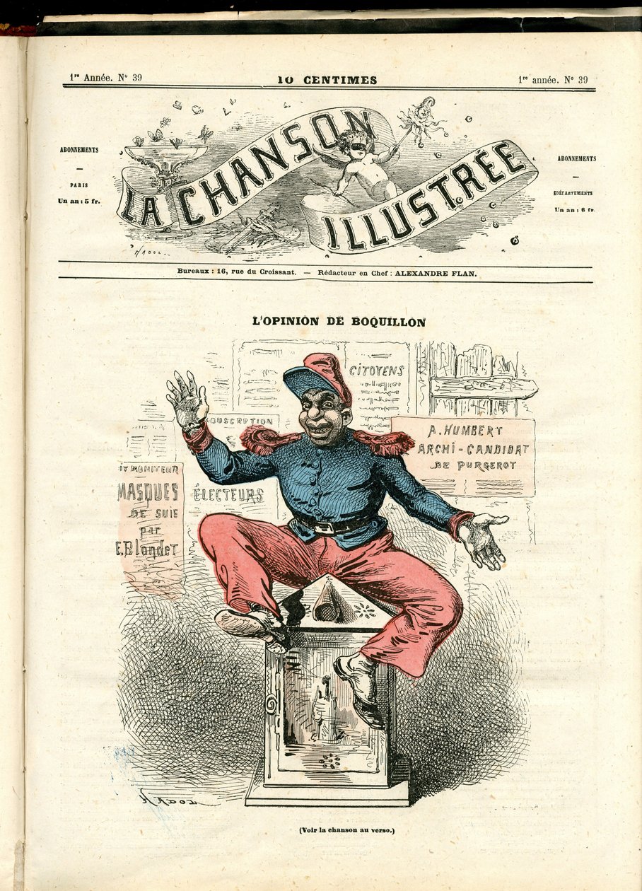 Ilustração de La Chanson (revista), número 39 de Paul Hadol