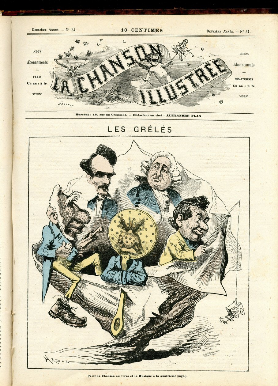 Ilustração de La Chanson (revista), número 54 de Paul Hadol