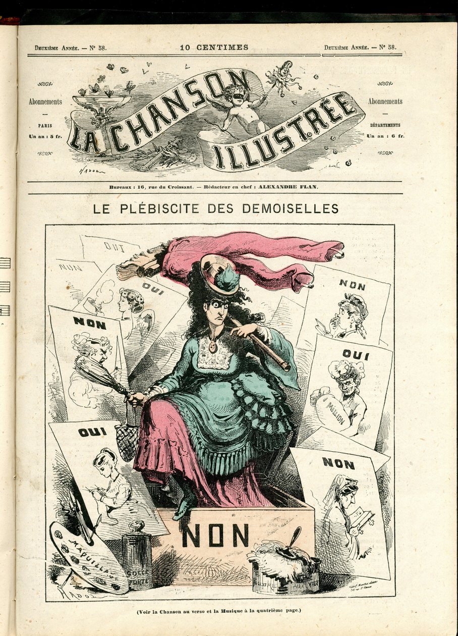 Ilustração de La Chanson (revista), número 58 de Paul Hadol
