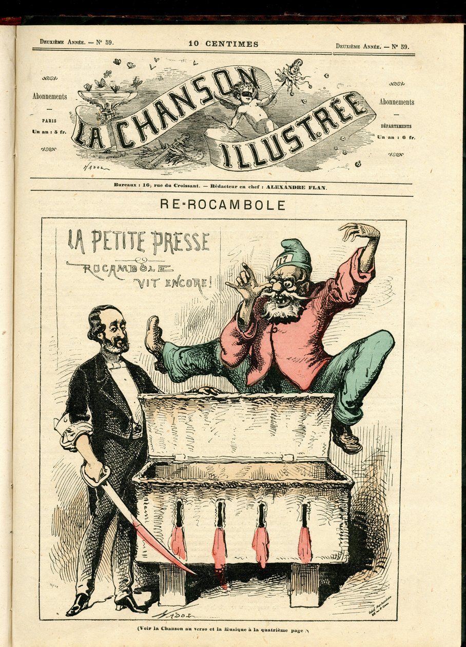 Ilustração de La Chanson (revista), número 59 de Paul Hadol