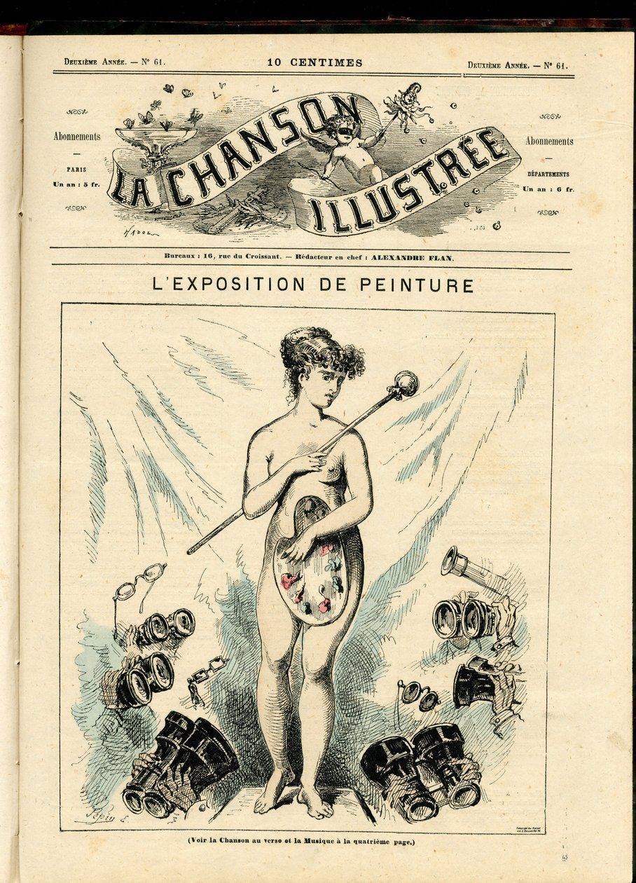 Ilustração de La Chanson (revista), número 61 de Paul Hadol