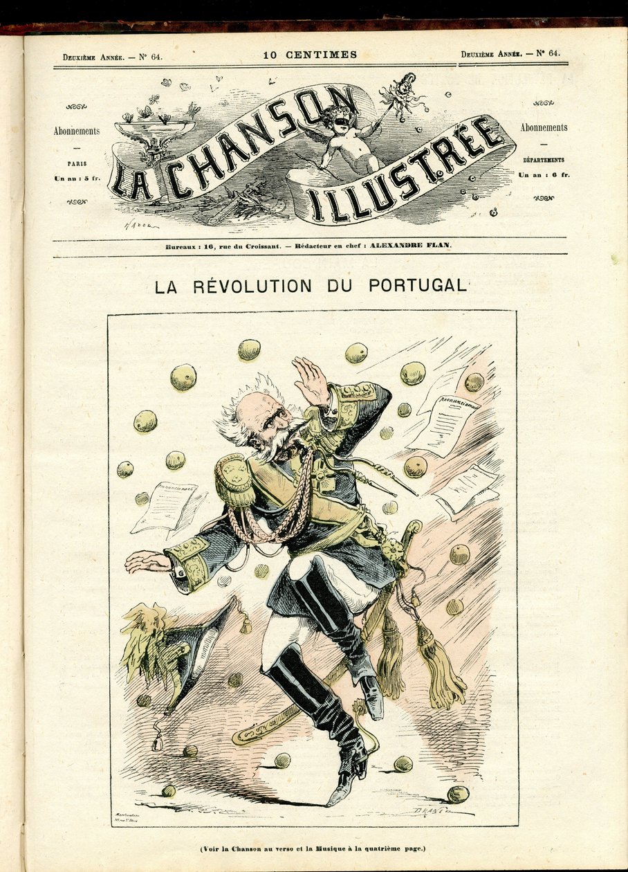 Ilustração de La Chanson (revista), número 64 de Paul Hadol