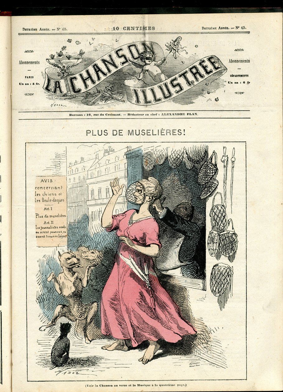 Ilustração de La Chanson (revista), número 65 de Paul Hadol