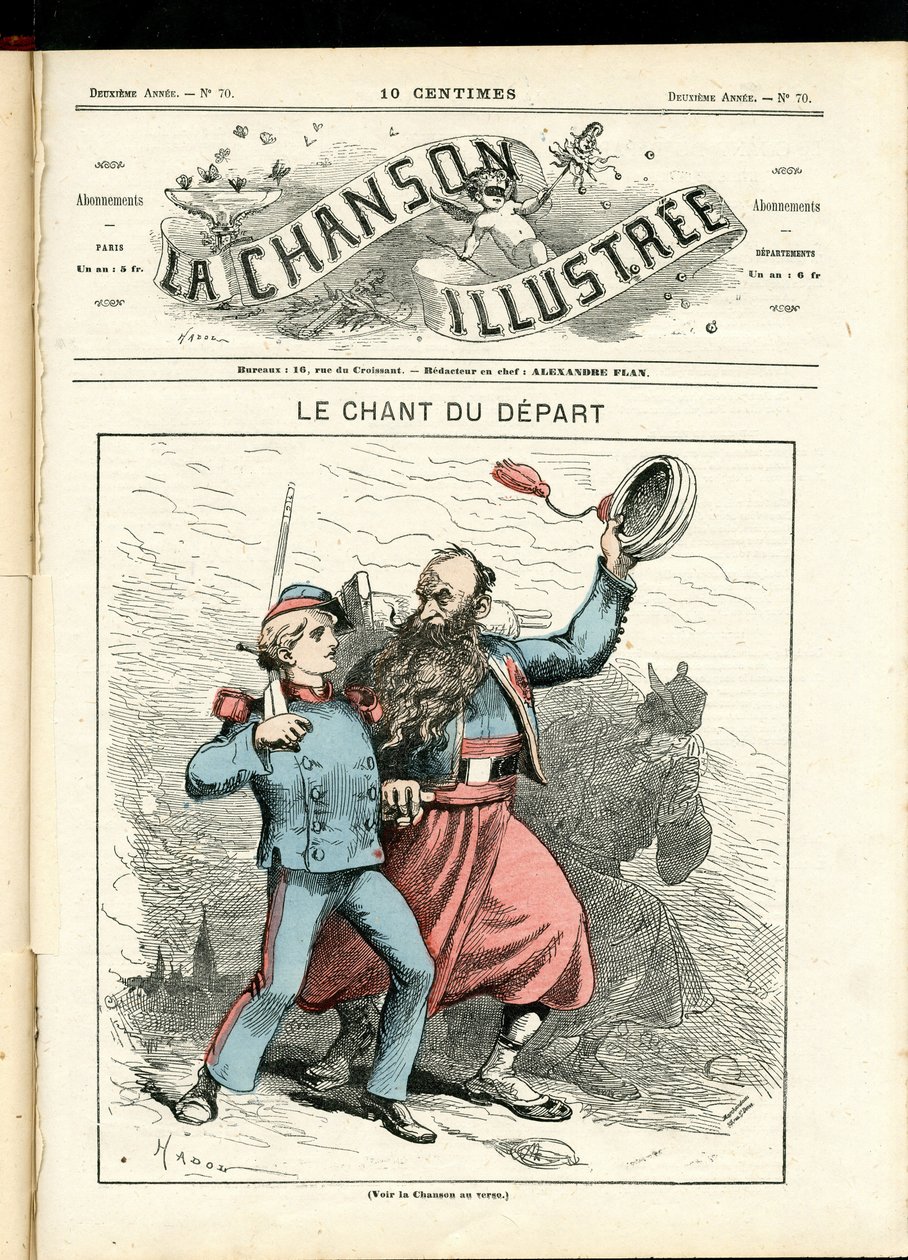 Ilustração de La Chanson (revista), número 70 de Paul Hadol