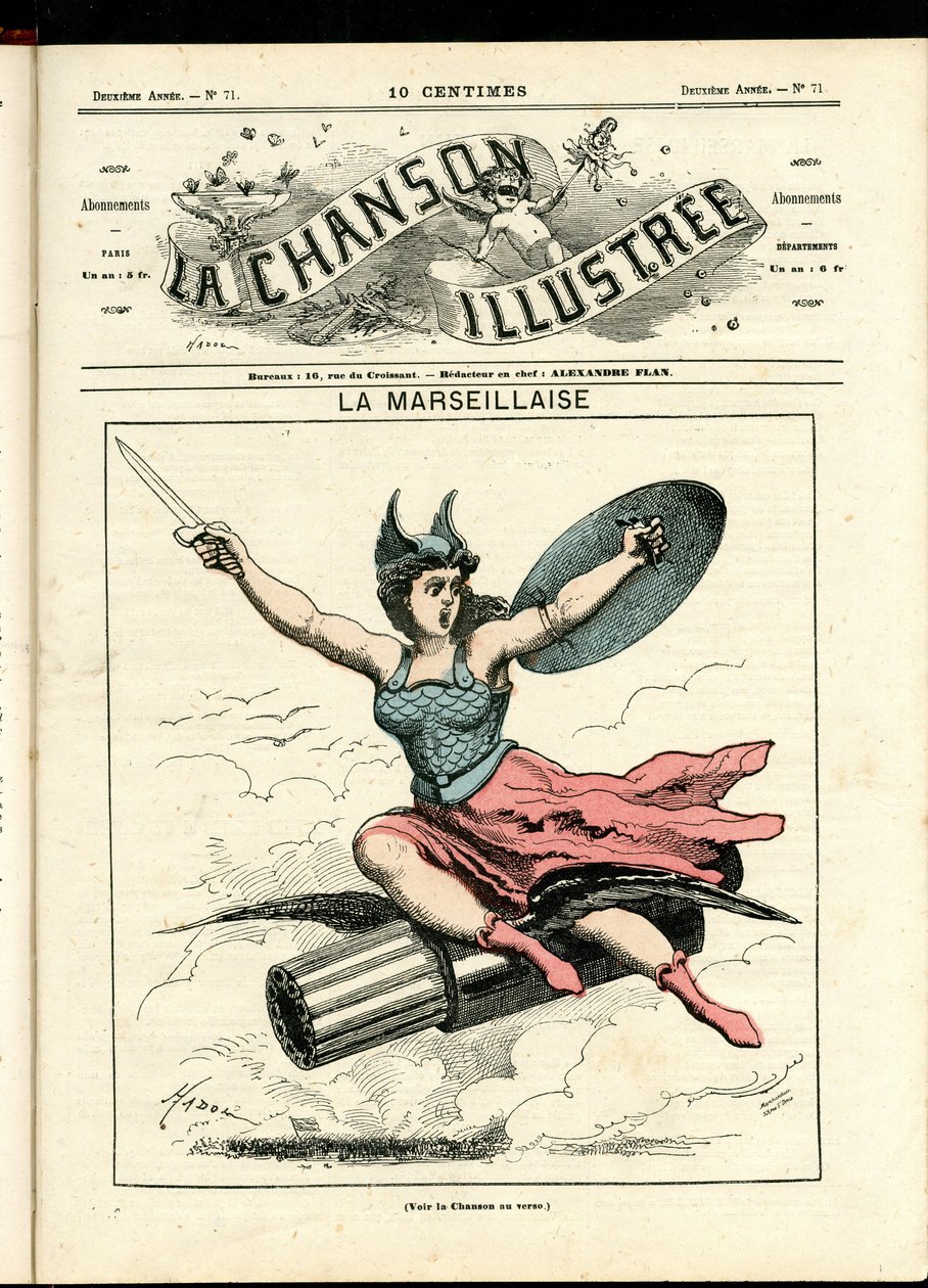 Ilustração de La Chanson (revista), número 71 de Paul Hadol