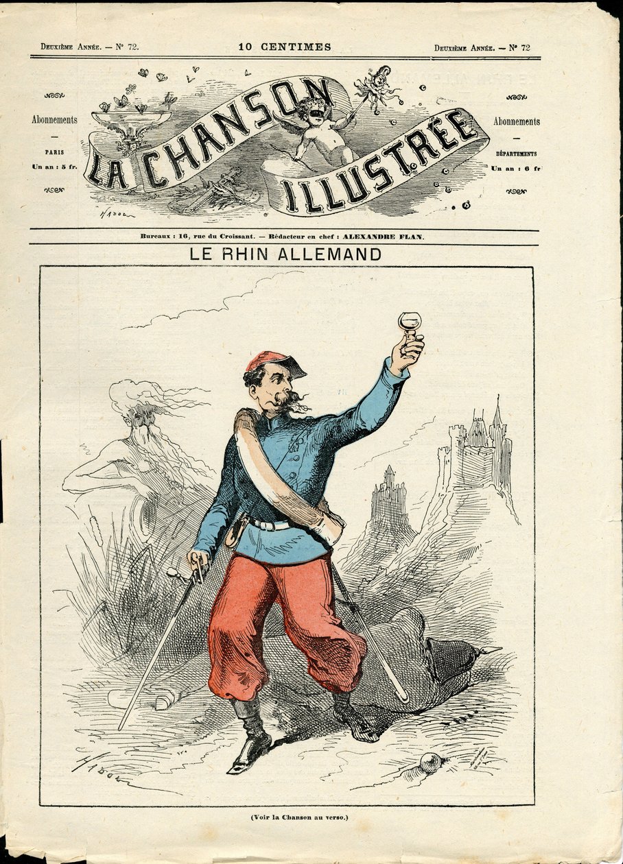 Ilustração de La Chanson (revista), número 72 de Paul Hadol