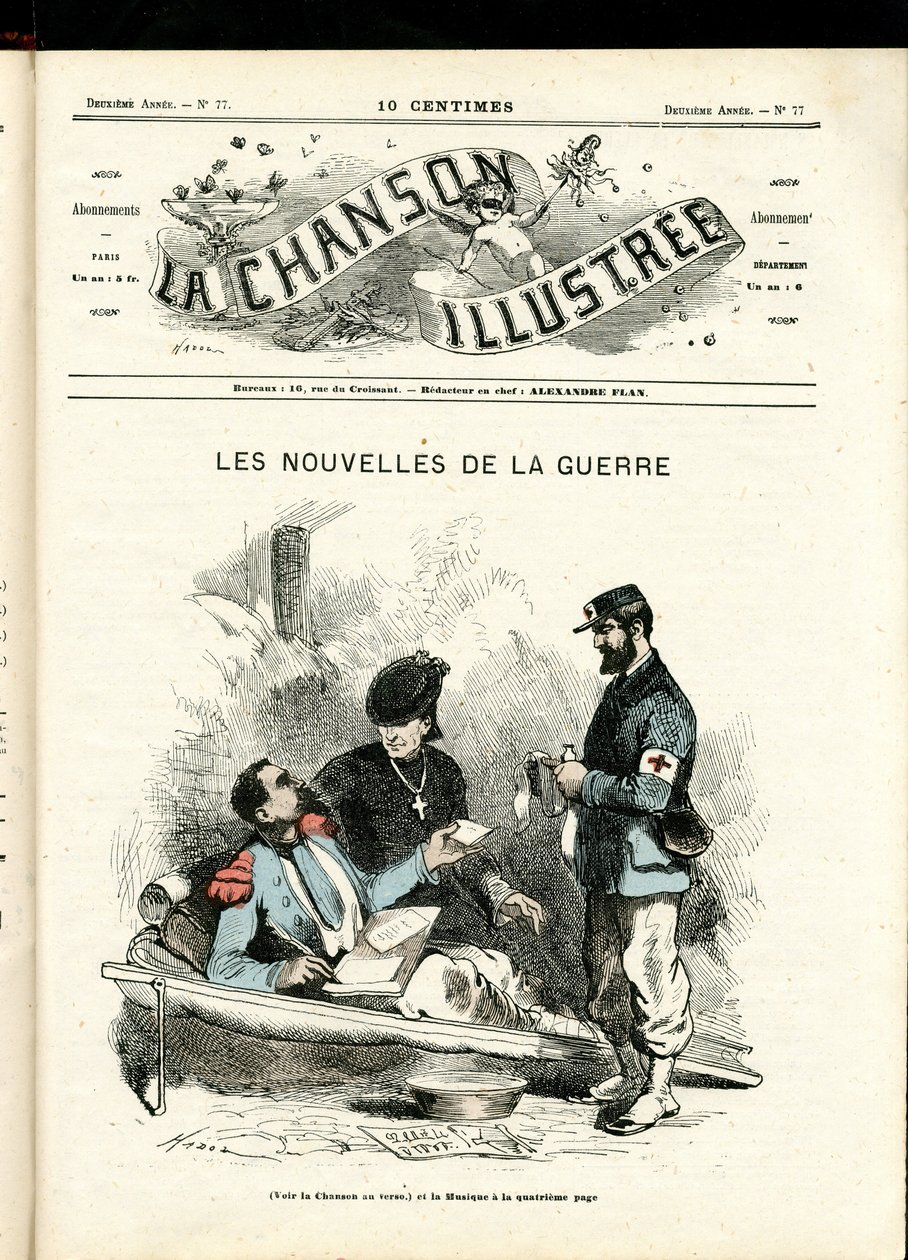 Ilustração de La Chanson (revista), número 77 de Paul Hadol