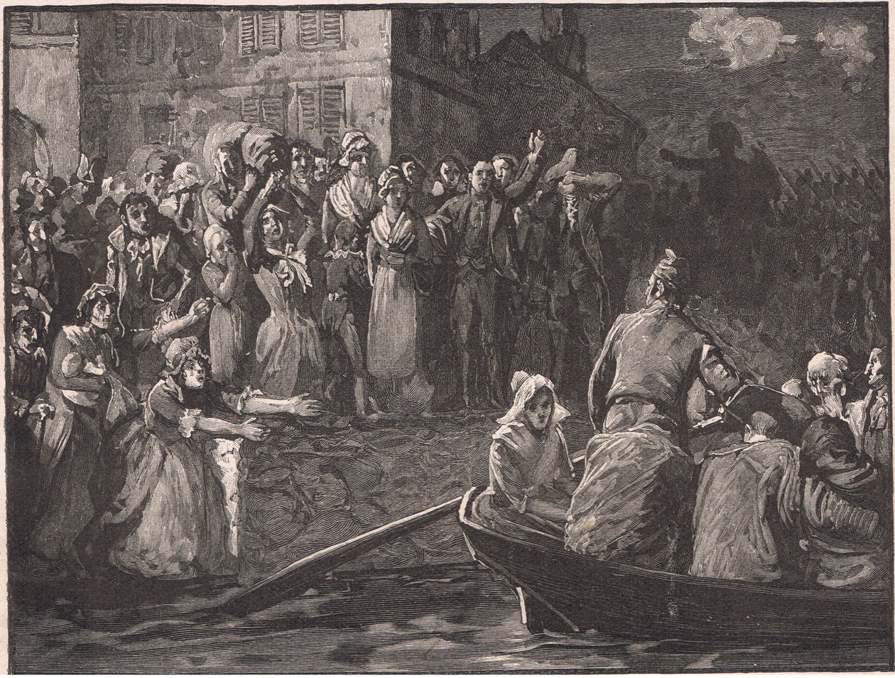 Retiro dos monarquistas de Toulon no ano de 1793 de Paul Hardy