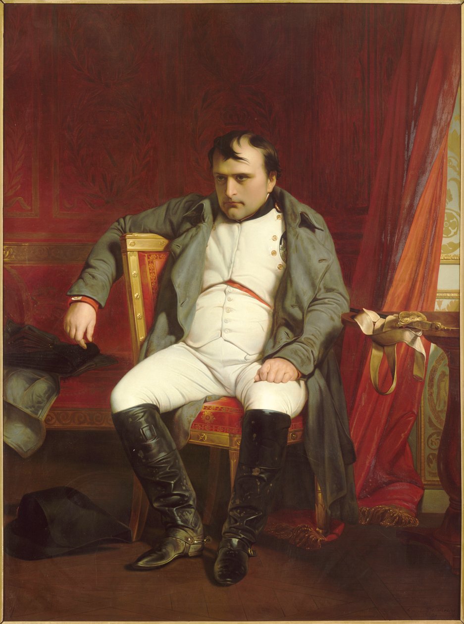 Napoleão em Fontainebleau, 31 de março de 1814, 1840. de Paul Delaroche