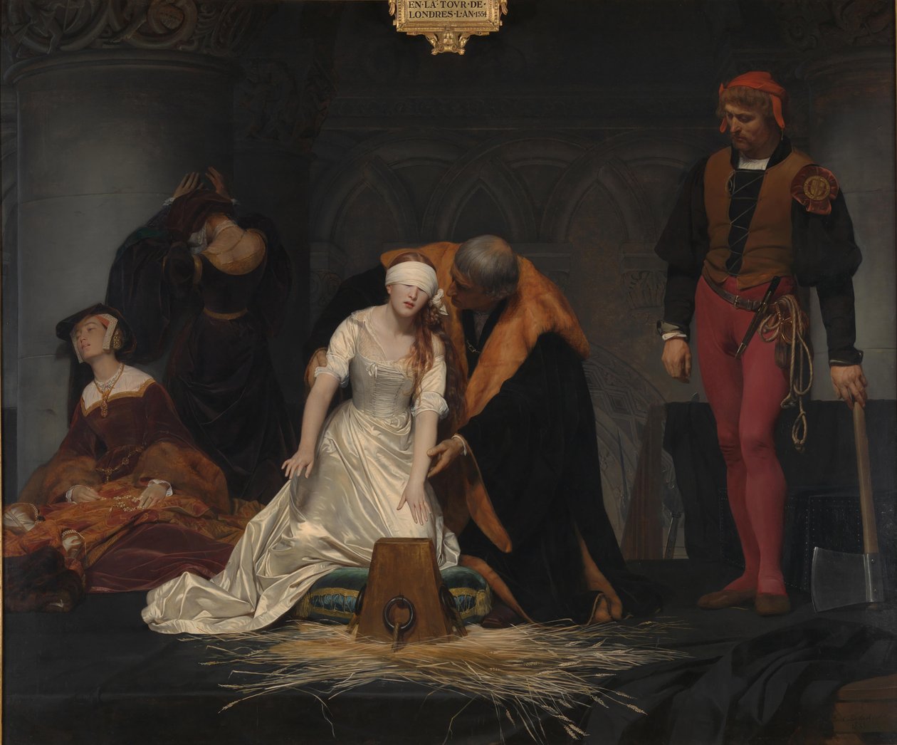 A execução de Lady Jane Grey, 1833 de Paul Delaroche