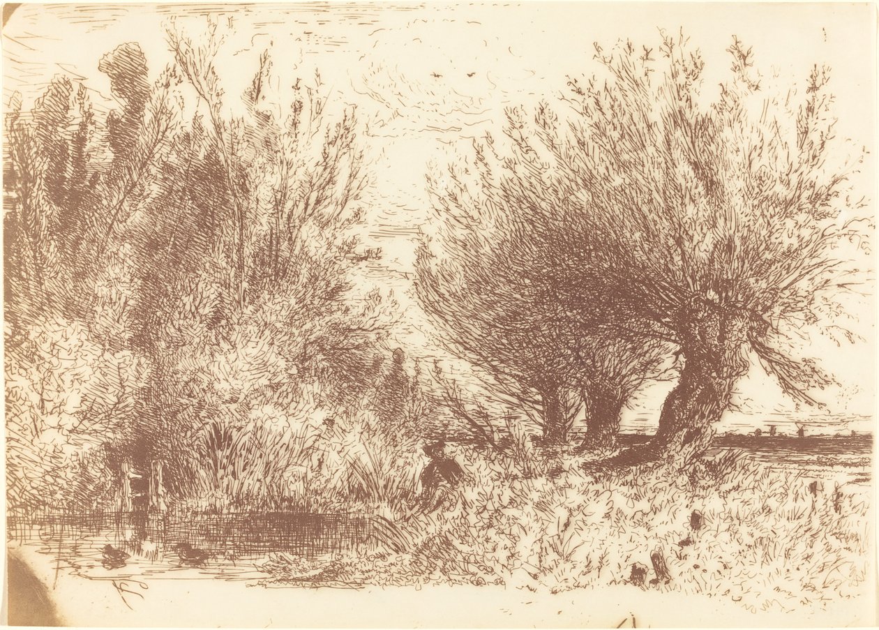 Margens de um rio (Bords de Riviere) de Paul Huet