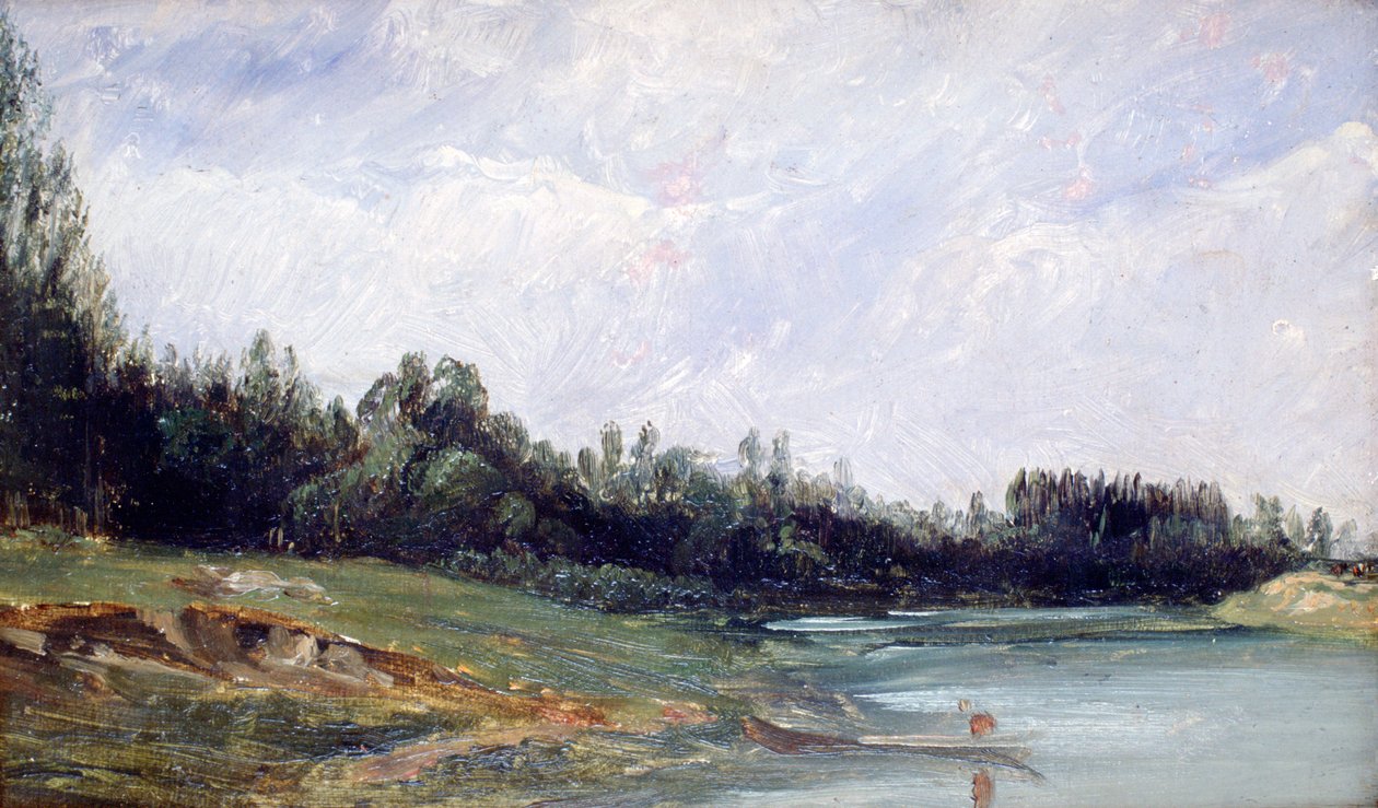 Paisagem à beira da água, c1823-1869 de Paul Huet