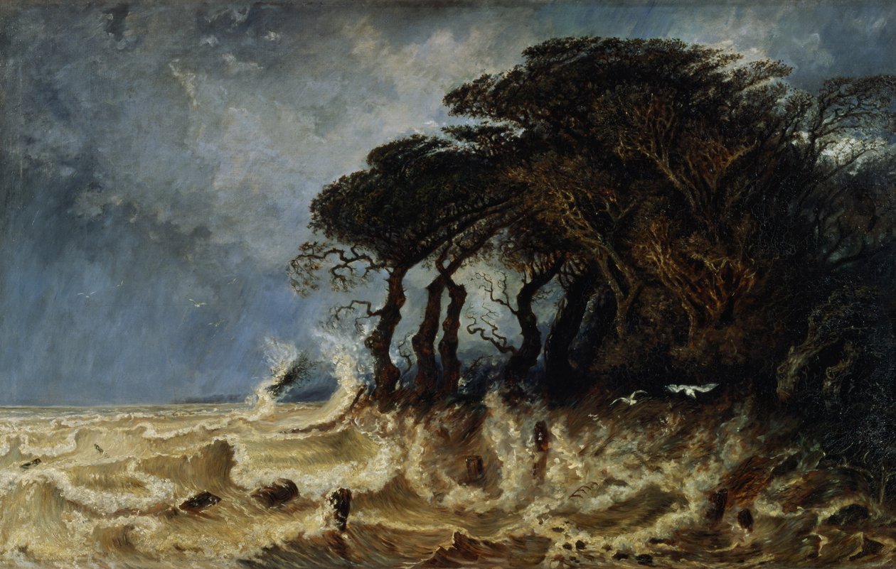 Maré de primavera perto de Honfleur, c.1861 de Paul Huet