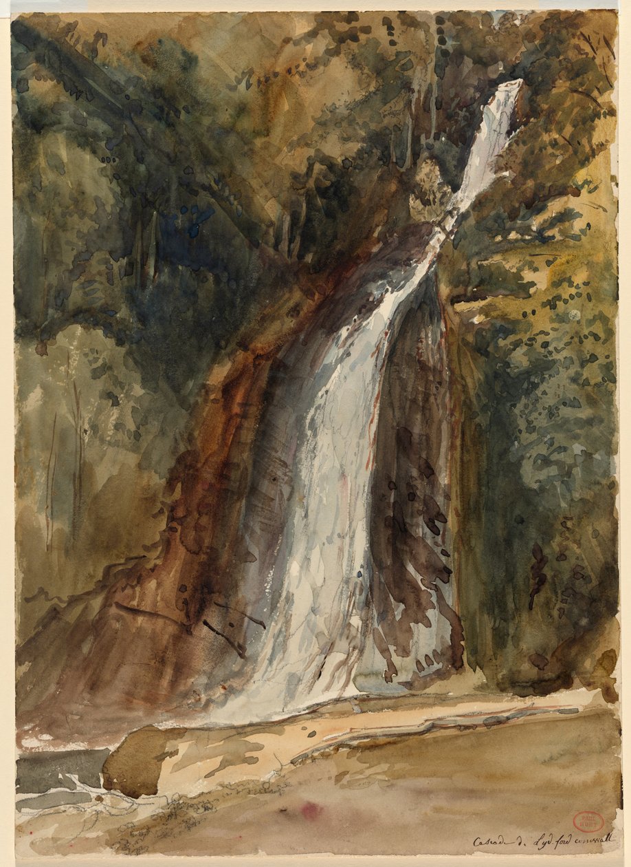 A cascata no desfiladeiro de Lydford, Devon de Paul Huet