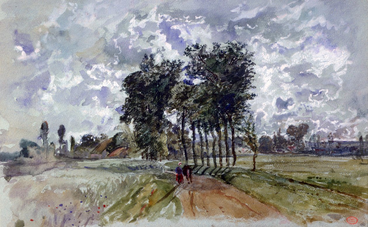 O caminho para Crécy, 1857 de Paul Huet