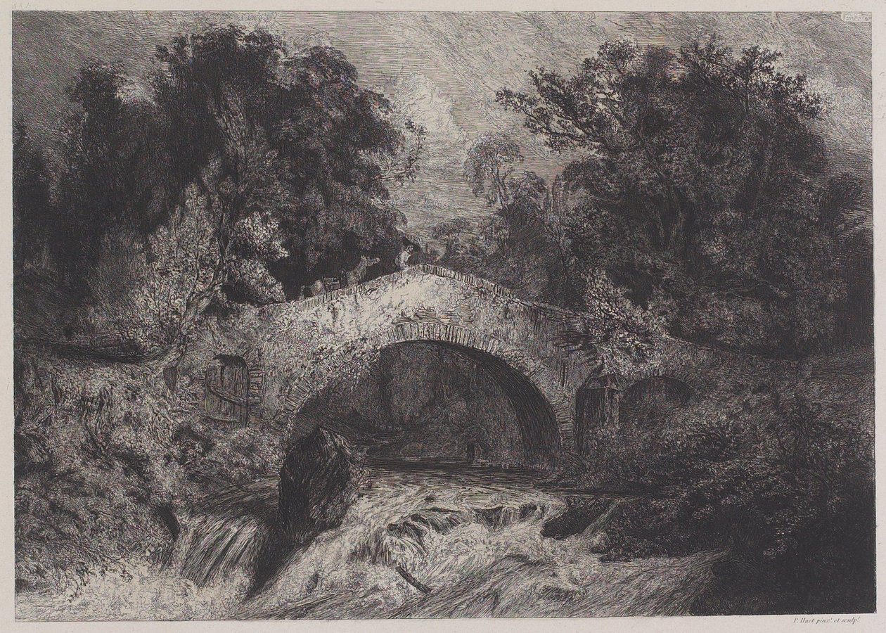 Uma ponte na Auvergne de Paul Huet