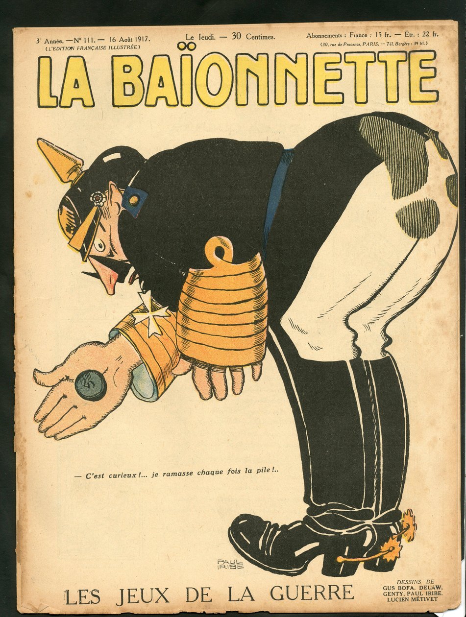Capa de "La Baionnette", Sátira Colorida de Paul Iribe
