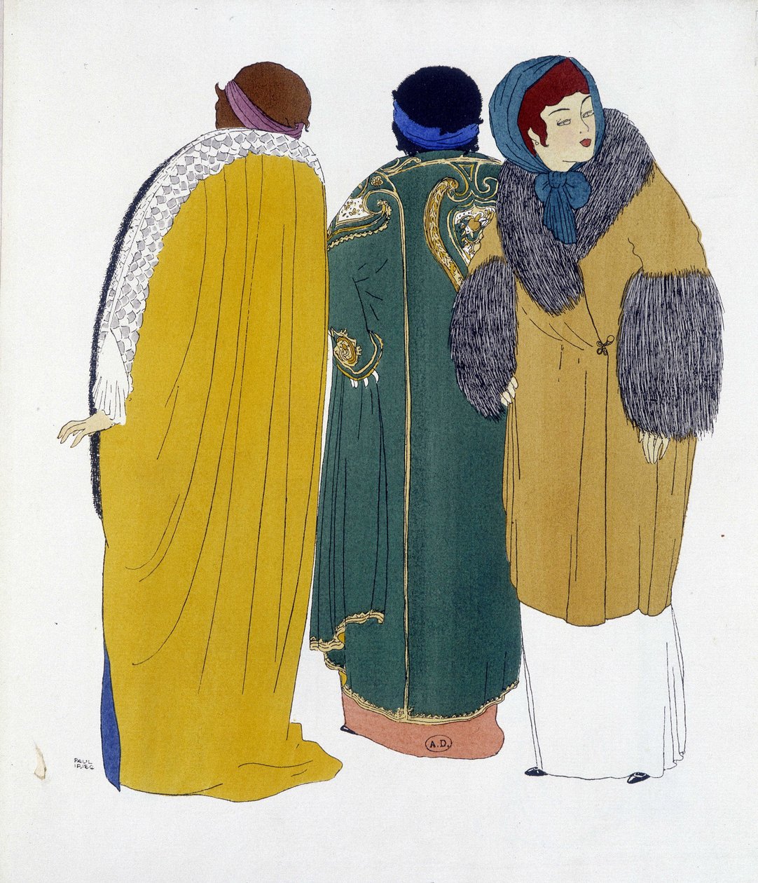 Criação de Paul Poiret desenhado a partir de "Les Dresses de Paul Poiret", desenho de Paul Iribe. 1911 de Paul Iribe