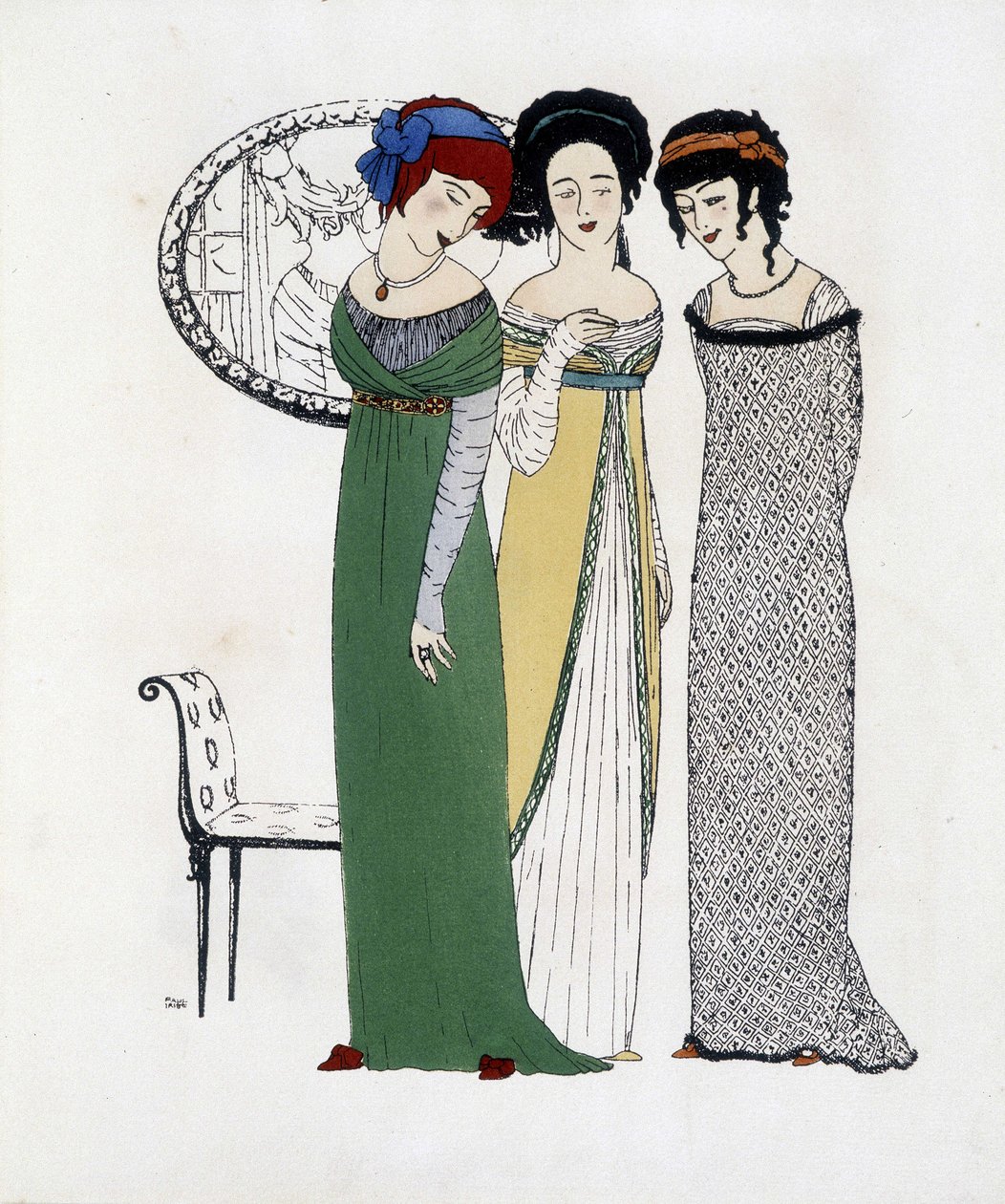 Criação de Paul Poiret a partir de "Les Dresses de Paul Poiret", desenho de Paul Iribe. 1908 de Paul Iribe