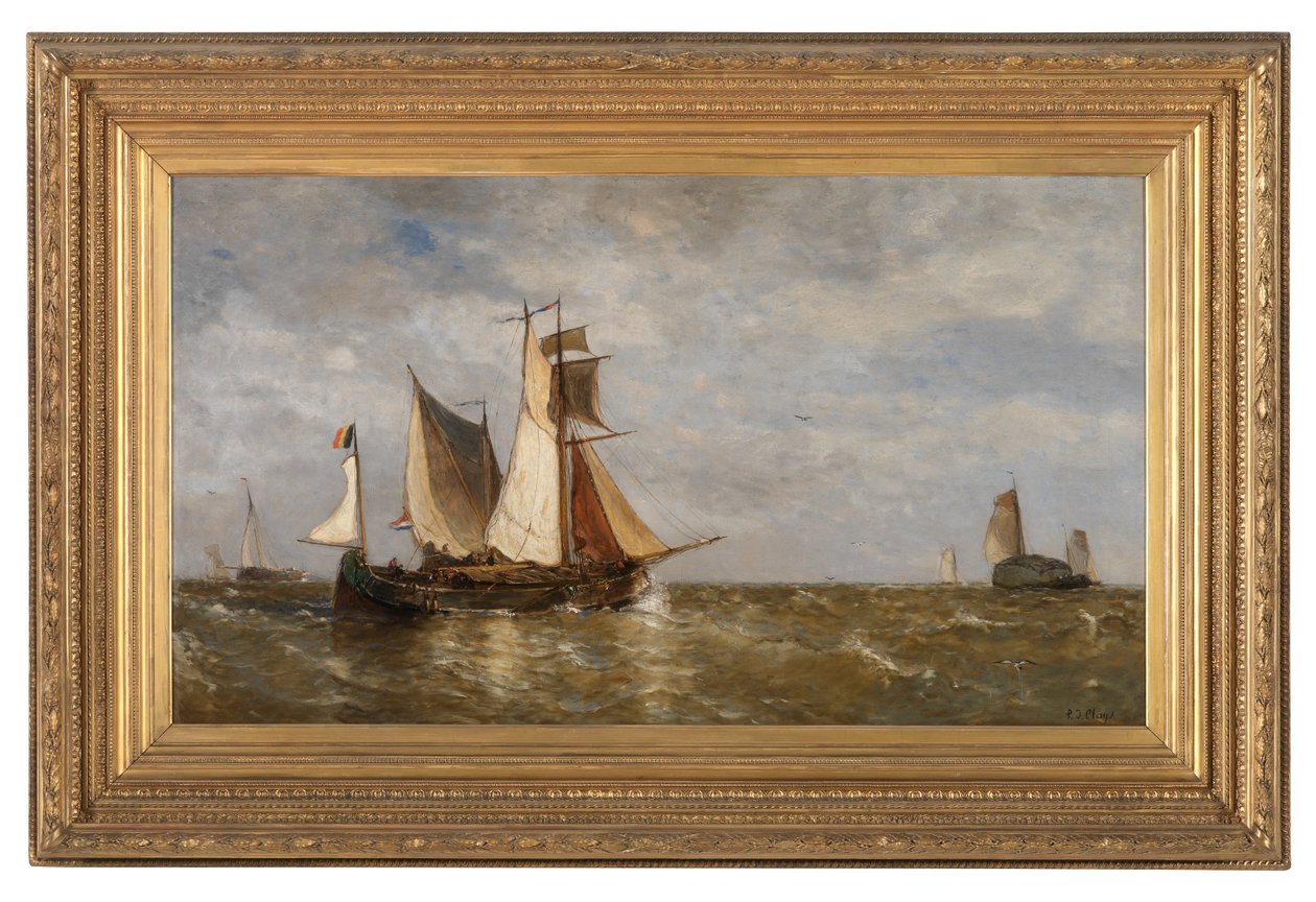 Boca do Escalda (óleo sobre tela) de Paul Jean Clays