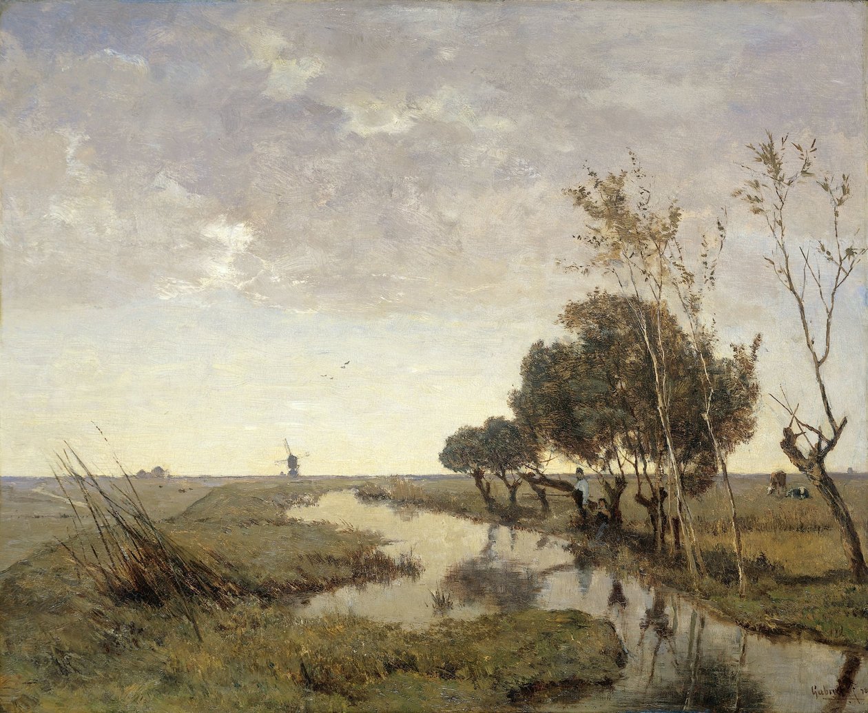 Um curso de água perto de Abcoude de Paul Joseph Constantin Gabriel
