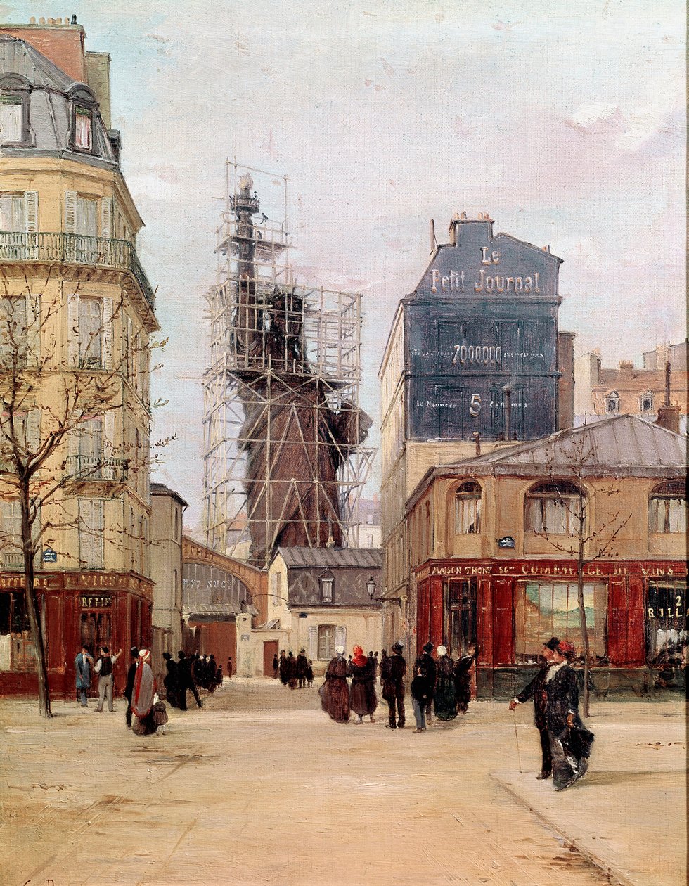 La Liberte iluminando o mundo A estátua de Liberte feita por Frederic Auguste Bartholdi 1834-1905) na fundição de Gayet, rue de Chazelles perto do Boulevard de Courcelles em Paris antes de partir para Nova York em 1883. Pintura de Paul Joseph Victor Darga de Paul Joseph Victor Dargaud