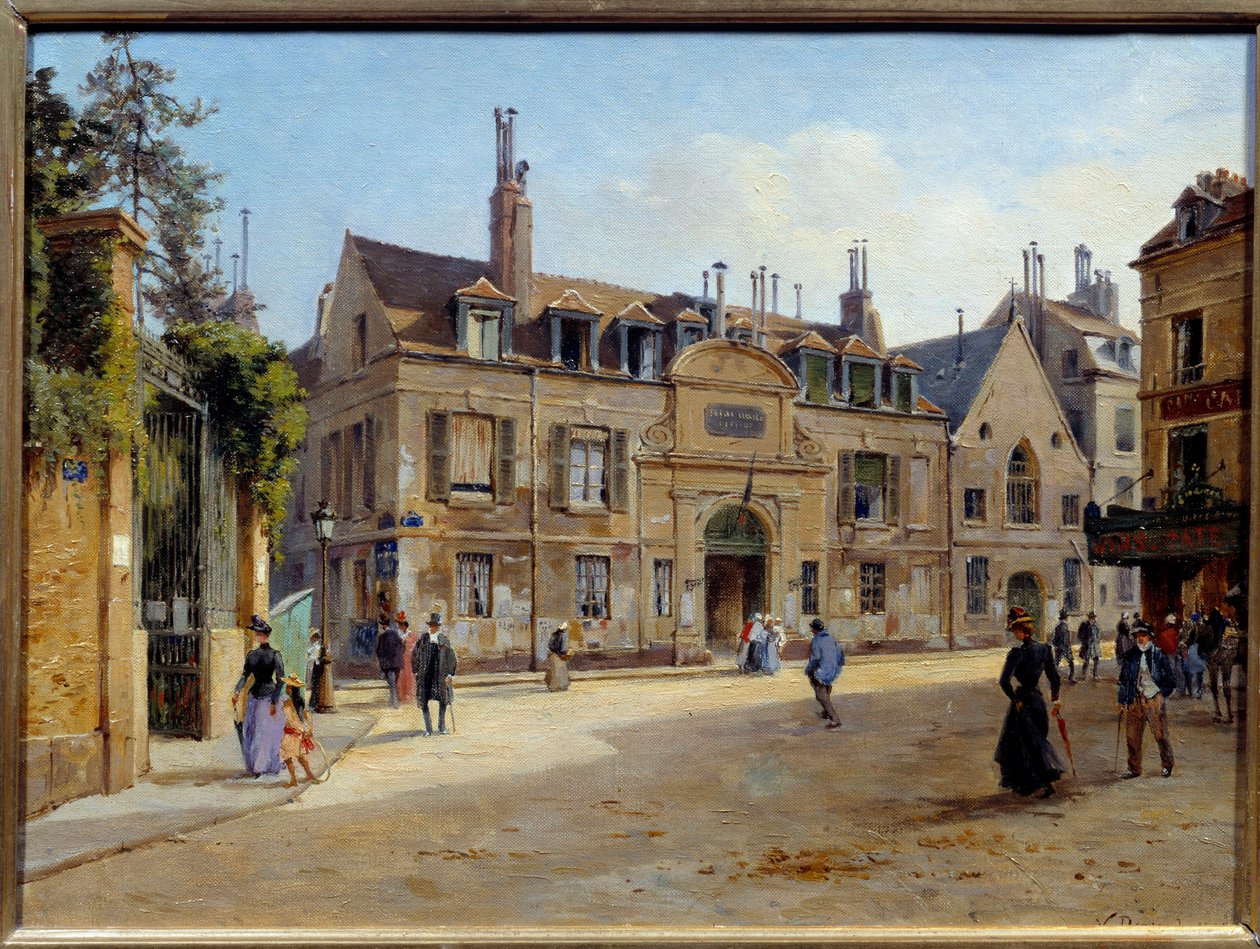 Vista do antigo hospital Pie na rue Lacepede em Paris Pintura de Victor Dargaud (ca. 1850-ca. 1913) 1904 Sol. 0,24 x 0,38 m Paris, Musee Carnavalet de Paul Joseph Victor Dargaud