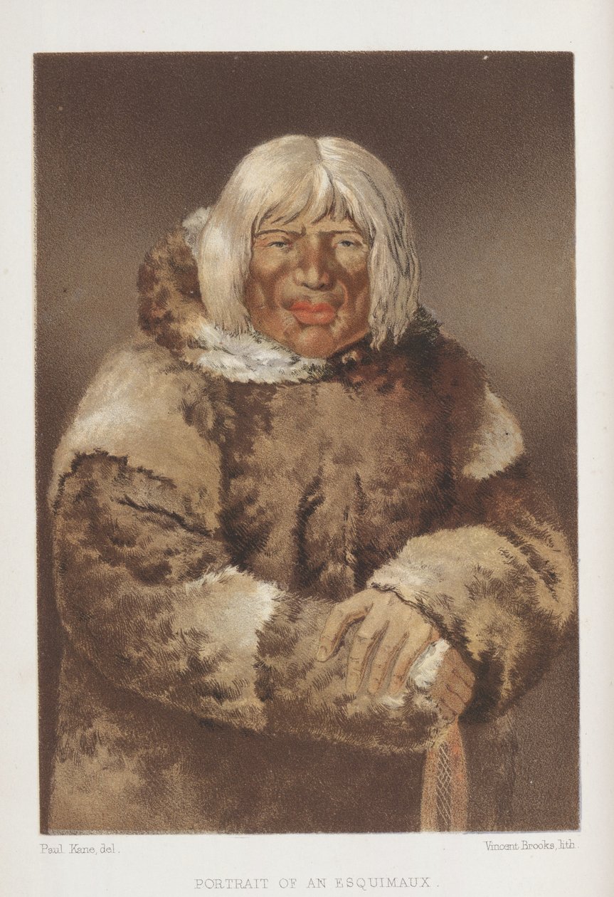 Retrato de um esquimós, pub. 1859 de Paul Kane